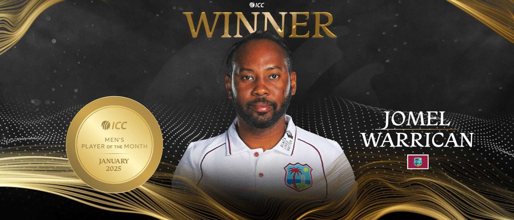 Jomel Warrican Wins ICC Player of the Month—Unstoppable in Pakistan!